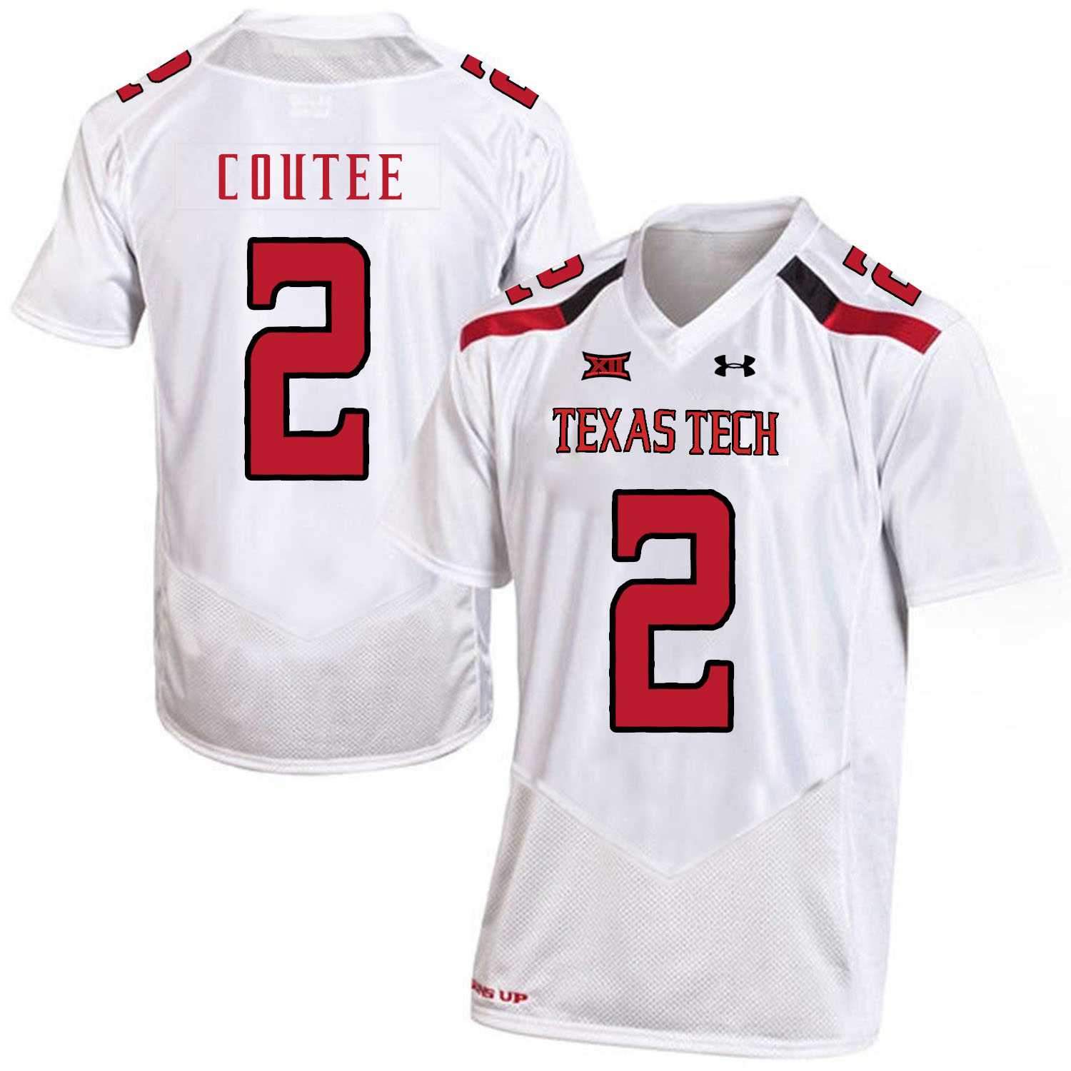 Texas Tech Red Raiders #2 Keke Coutee White College Football Jersey